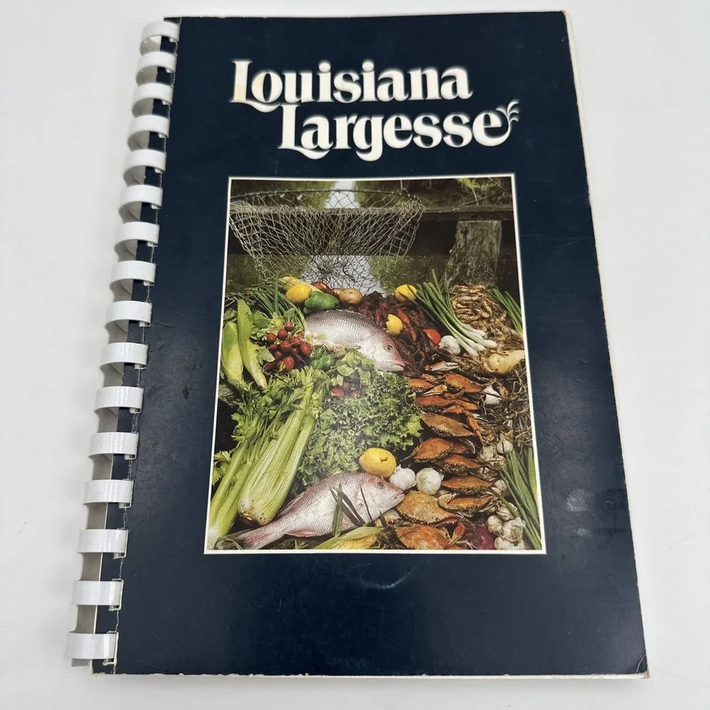 Louisiana Largesse Cookbook Signed Pat Baldridge 1983 Baton Rouge Cajun Creole